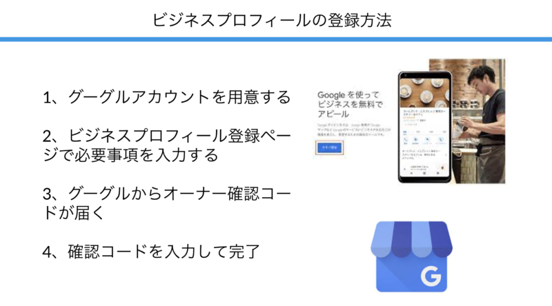 ビジネスプロフィールの使い方